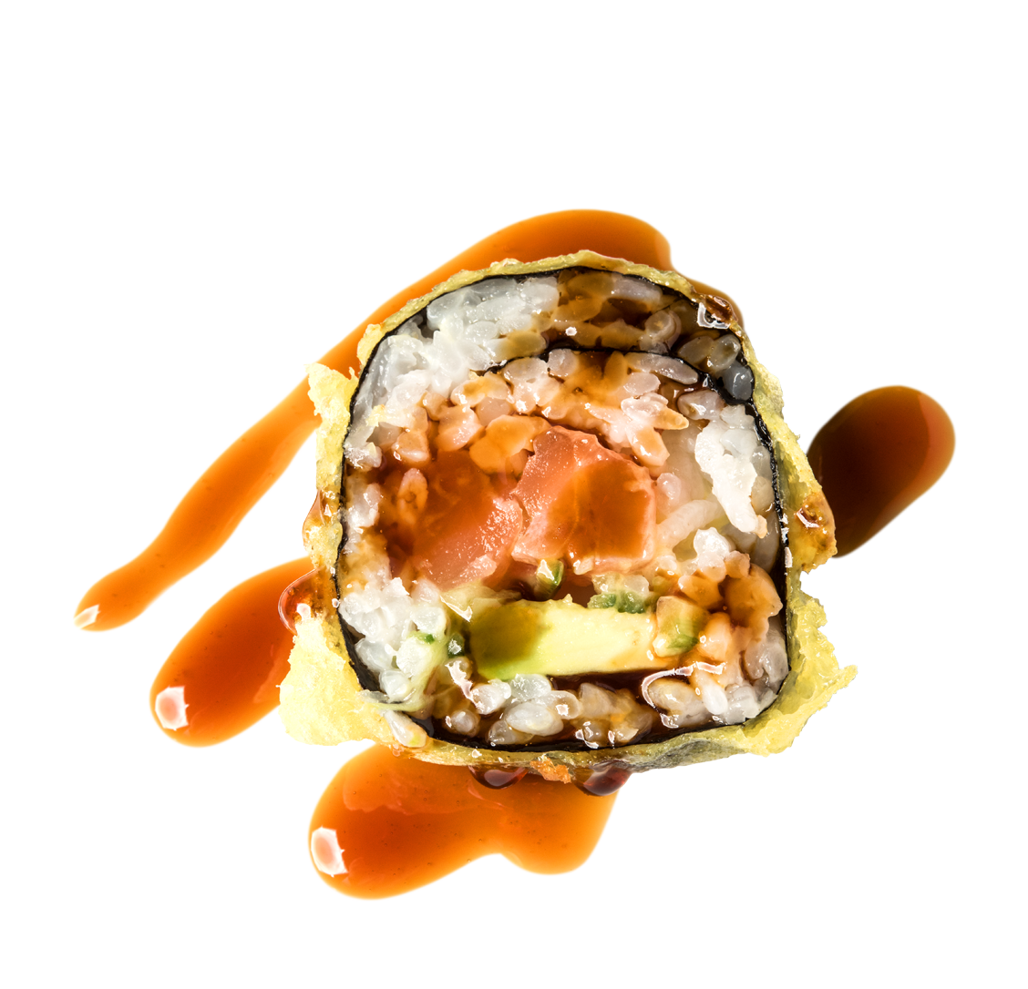 Lachs, Gurke, Avocado title=Tempura Big Roll</br>(8 Stücke)<br/>11,00 €